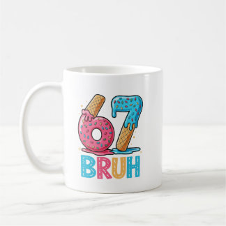 Caneca De Café Six Seven Bruh 67 Ice Cream Drip for Men Women Kid