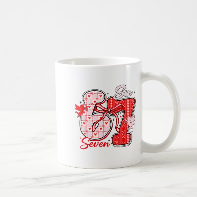 Caneca De Café Six Seven Meme 67 Coquette Bow Valentines Women Gi (Direita)