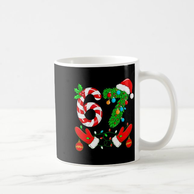 Caneca De Café Six Seven Meme Christmas 67 Santa Christmas  (Direita)