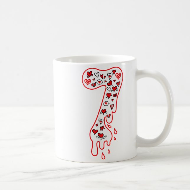 Caneca De Café Six Seven Meme Number 7 Couples Matching Valentine (Direita)