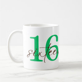 Caneca De Café Sixteenth 16 Year Anniversary Personalization