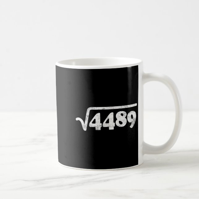 Caneca De Café Sixty Seven 67 Meme Square Root 4489 Slang Math Te (Direita)