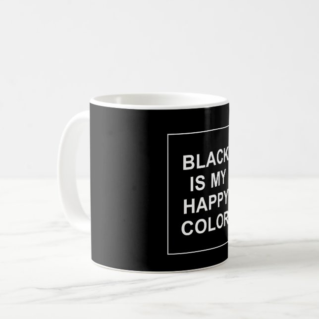CANECA DE CAFÉ SKAM - BLACK IS MY HAPPY COLOR (Frente Esquerda)