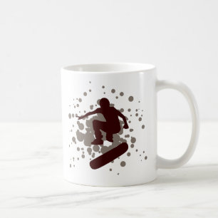 Caneca De Café skate. bolhas.