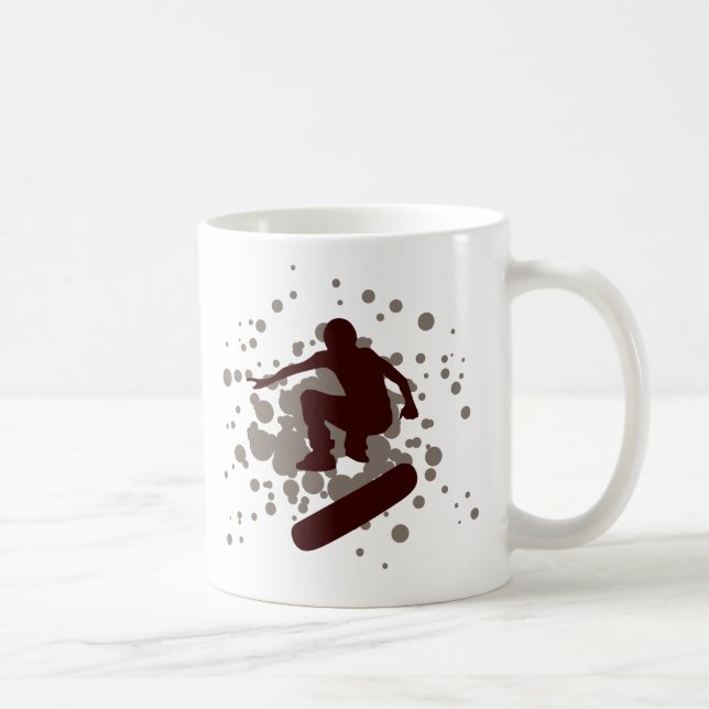 Caneca De Café skate. bolhas. (Direita)