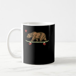 Caneca De Café Skate de Skateboard Retro California Bear Skate St