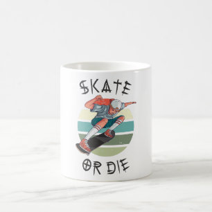 Caneca De Café Skate ou morra Skateboarder Boy