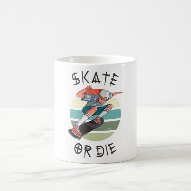 Caneca De Café Skate ou morra Skateboarder Boy (Centro)