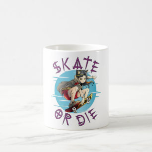 Caneca De Café Skate ou morra Skateboarder Girl