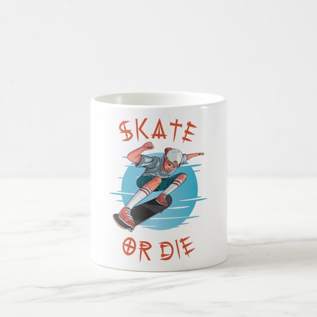 Caneca De Café Skate ou morrer Skateboarder Boy (Centro)
