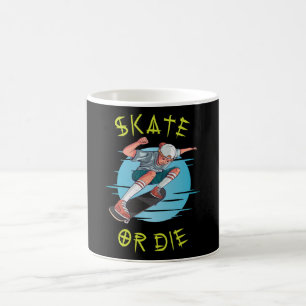 Caneca De Café Skate ou morrer Skateboarder Boy
