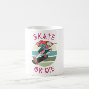 Caneca De Café Skate ou morrer Skateboarder Boy