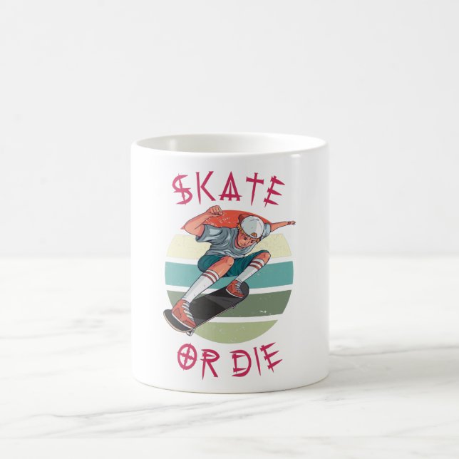 Caneca De Café Skate ou morrer Skateboarder Boy (Centro)