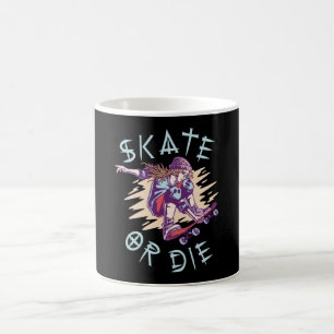 Caneca De Café Skate ou morrer Skateboarder Girl