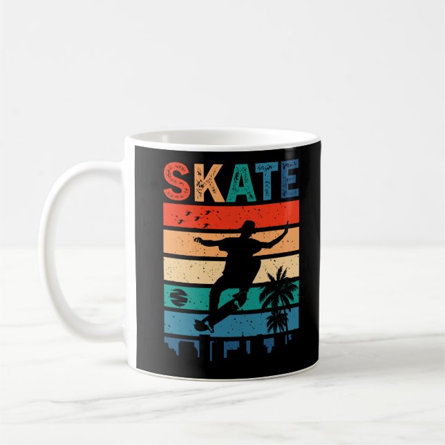 Caneca De Café Skate Skateboarder Gift Skateboard Retro (Esquerda)