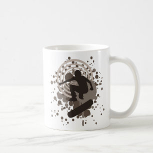 Caneca De Café skateboard. bolhas.