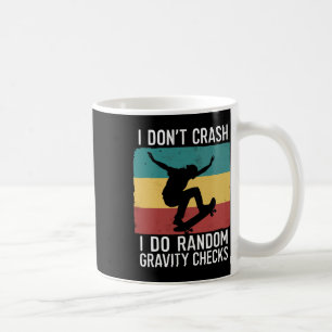 Caneca De Café Skateboard Eu Não Bato Eu Faço Verificação Aleatór