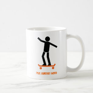 Caneca De Café Skateboarder no skate personalizado