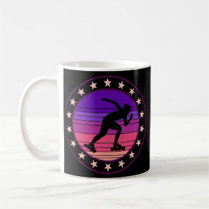 Caneca De Café Skater Girl Rollerblading Skate Roller para Mulher