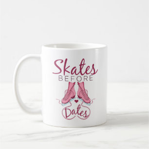 Caneca De Café Skates Antes De Datas Fecho Figura Ice Patinador