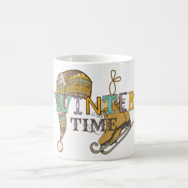 Caneca De Café Skates de gelo de inverno, boné de estocagem