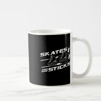 Caneca De Café Skates De Gelo E Blocos De Hóquei Nos Esportes De 