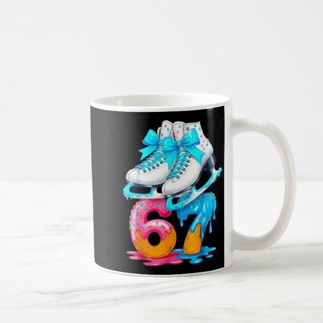 Caneca De Café Skating Ice Cream Drip Number 67 Player 67th Birth (Direita)