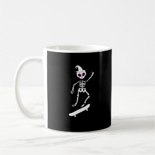 Caneca De Café Skeletboard Lazy Halloween Costume Engraçado