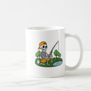 Caneca De Café Skeletching Fish Halloween Soky Pescadores Men