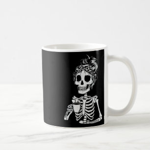 Caneca De Café Skeleton Bebendo Café Dia de as Bruxas engraçado S