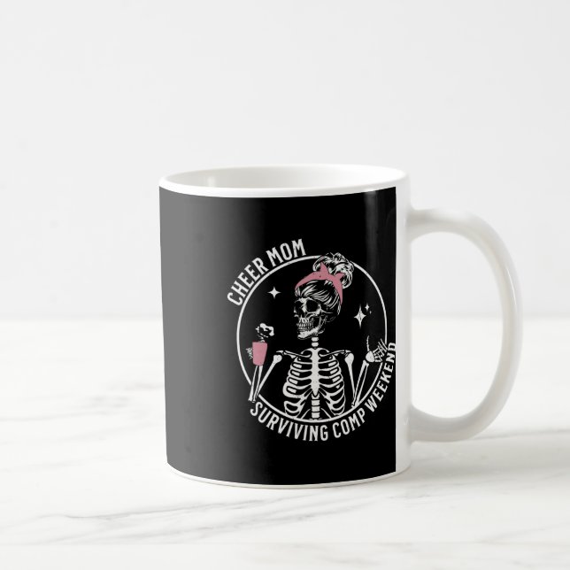 Caneca De Café Skeleton Café Saúde Mãe Sobrevivendo Comp Weekend  (Direita)