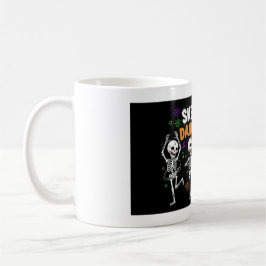 Caneca De Café Skeleton Dance Party Halloween Engraçado Spooky