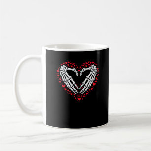 Caneca De Café Skeleton Dia de os namorados De Mão Casal Engraçad