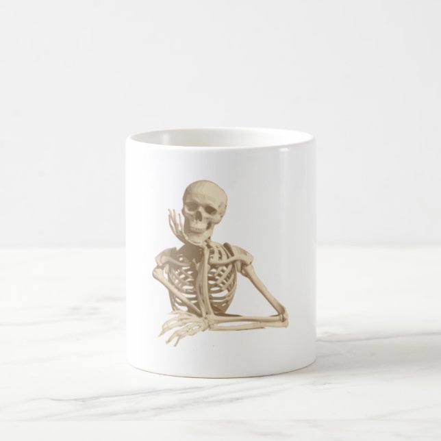 Caneca De Café Skeleton engraçado (Centro)