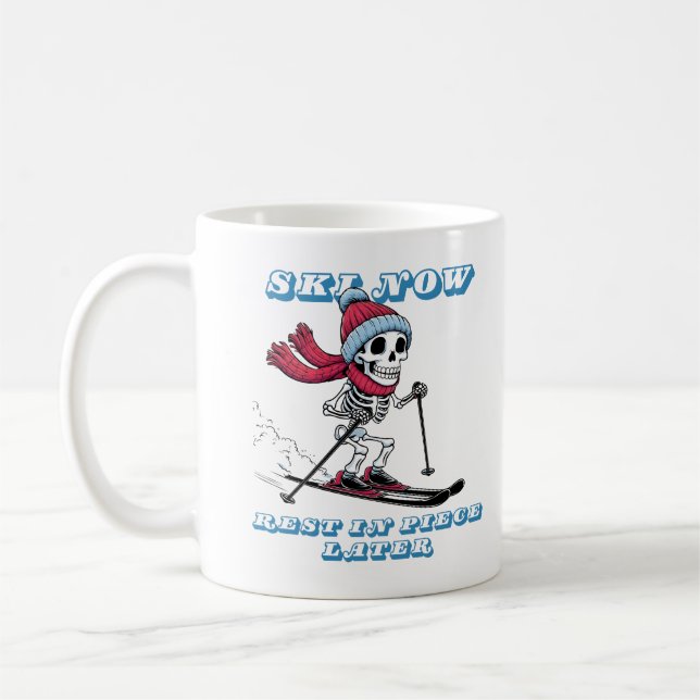 Caneca De Café Skeleton engraçado (Esquerda)