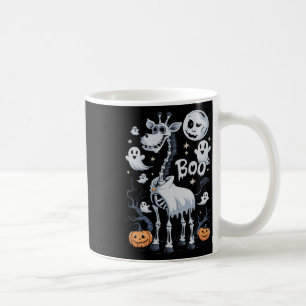 Caneca De Café Skeleton Girafa Em Fantasmas Halloween