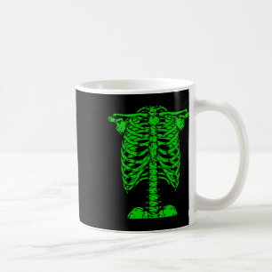 Caneca De Café Skeleton Green Rib Cage Bone Costume Halloween Gra