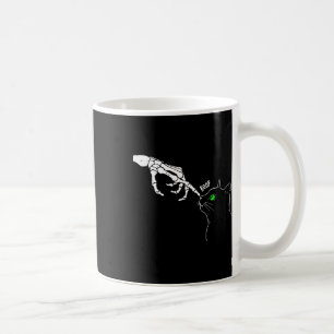 Caneca De Café Skeleton Hand Boop no Dia de as Bruxas engraçado d