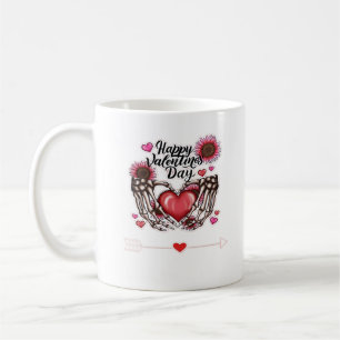 Caneca De Café Skeleton Hands Dia de os namorados Classic