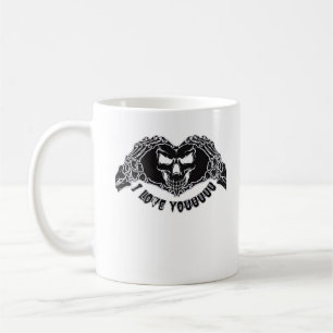 Caneca De Café Skeleton Hands Skull, Design Halloween Para Backgr