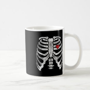 Caneca De Café Skeleton Heart Cage Raios X Crianças Adultas Diver