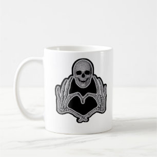 Caneca De Café Skeleton Heart Hands Classic