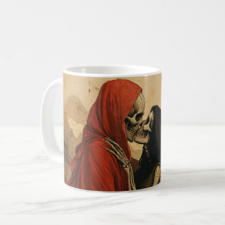 Caneca De Café Skeleton in Love - Vintage dark Art