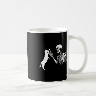 Caneca De Café Skeleton Mão Fazendo Dia de as Bruxas engraçado De