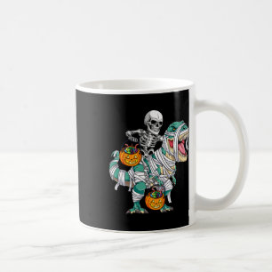Caneca De Café Skeleton Riding Dinossaur T Rex Divorciando Crianç