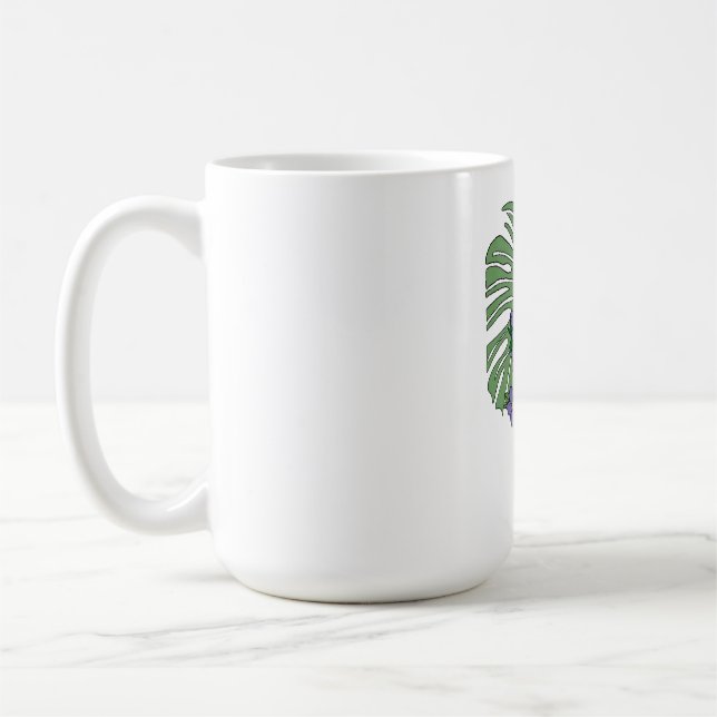 Caneca De Café Skeleton Rosa e Monstera (Esquerda)
