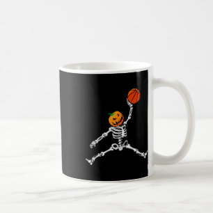 Caneca De Café Skeleton Sketll Halloween Pumpkin Slam Dunk