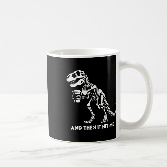 Caneca De Café Skeleton T-rex Dinossaur Homens de Halloween Mulhe (Direita)