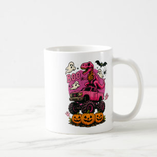 Caneca De Café Skeleton T Rex Dinossaur Monster Truck Pumpkin Bre