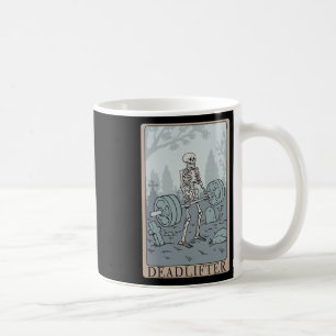 Caneca De Café Skeleton Tarot Card Deadlifter